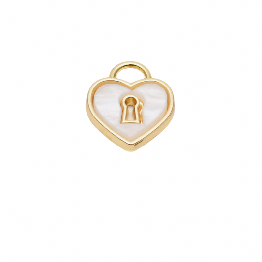 Ivory Heart Locket- Gold Plated