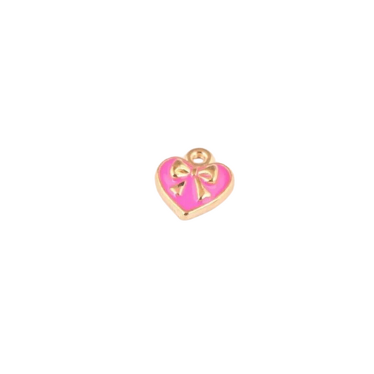 Mini Pink heart bow