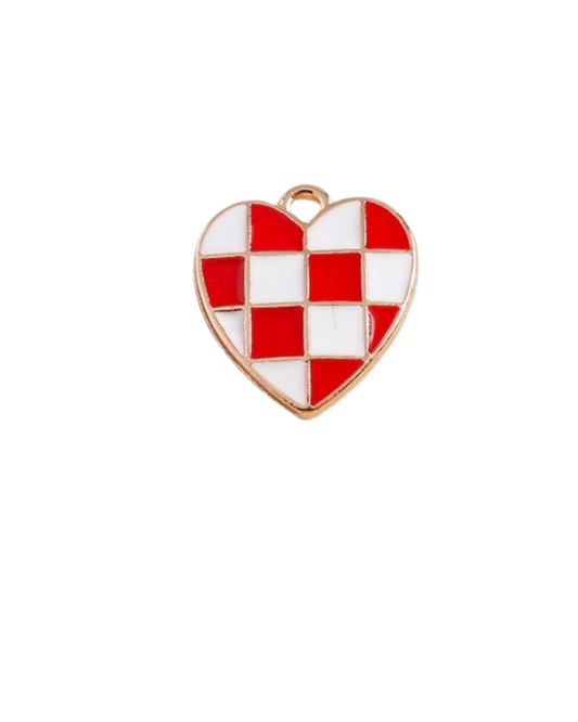 Red Checkered Heart