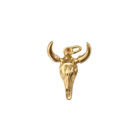 Steer Skull- Gold Plated