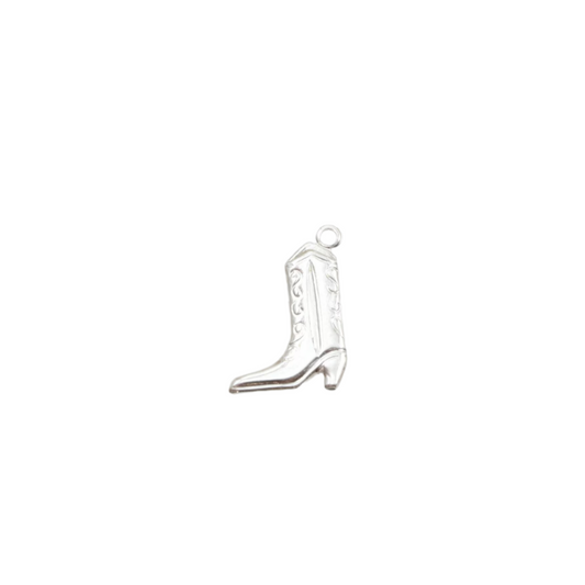 Cowboy Boot- Sterling Silver Flat